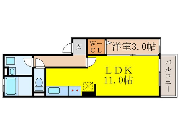 スト－ク小野原Ａ棟の物件間取画像